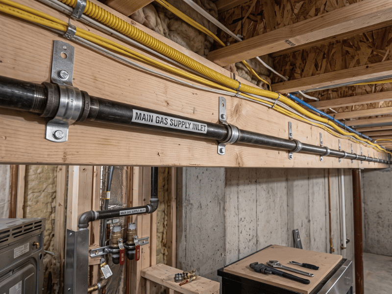 Gas Fitting — appliance tie-in