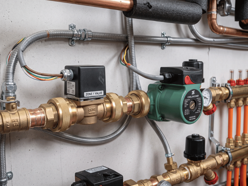 Hydronic Heating — boiler and manifold