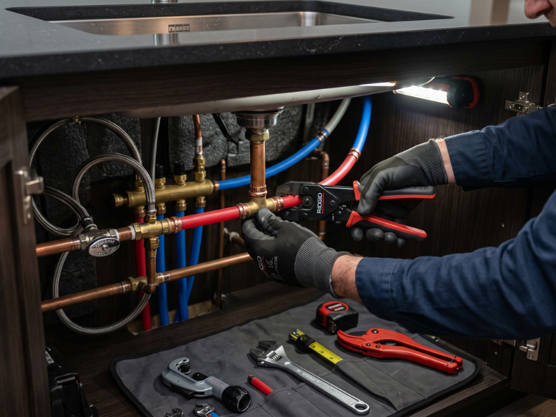 Plumbing installation work