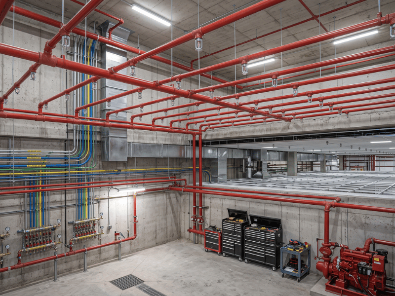 Sprinklers — overhead main run