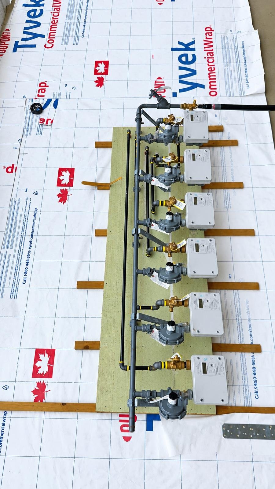 Mechanical room rough-in and piping