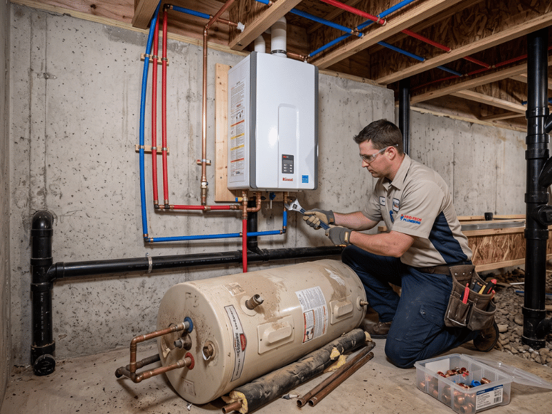 Plumbing — water heater changeout